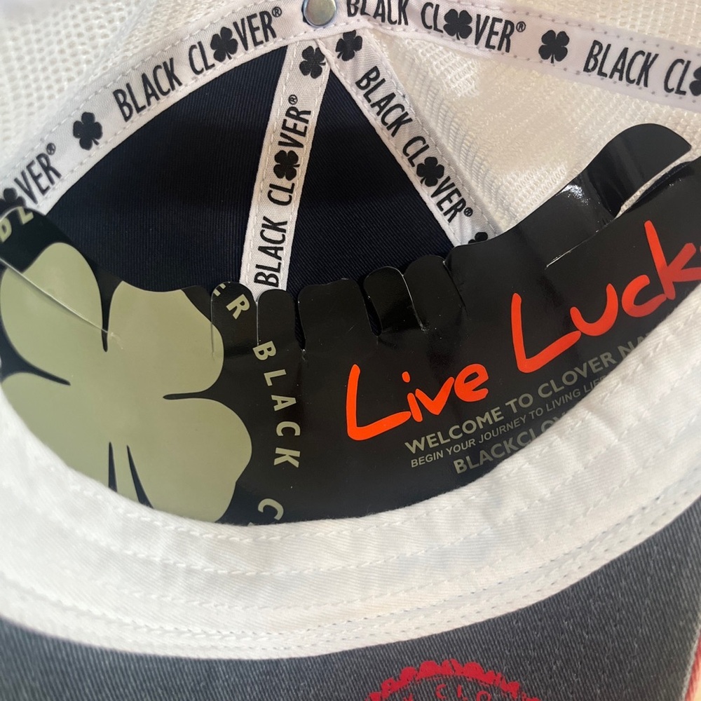 Standard 2T Vintage 3 Adjustable Hat, White Hat/3D USA Flag Clover - Picture 7 of 10